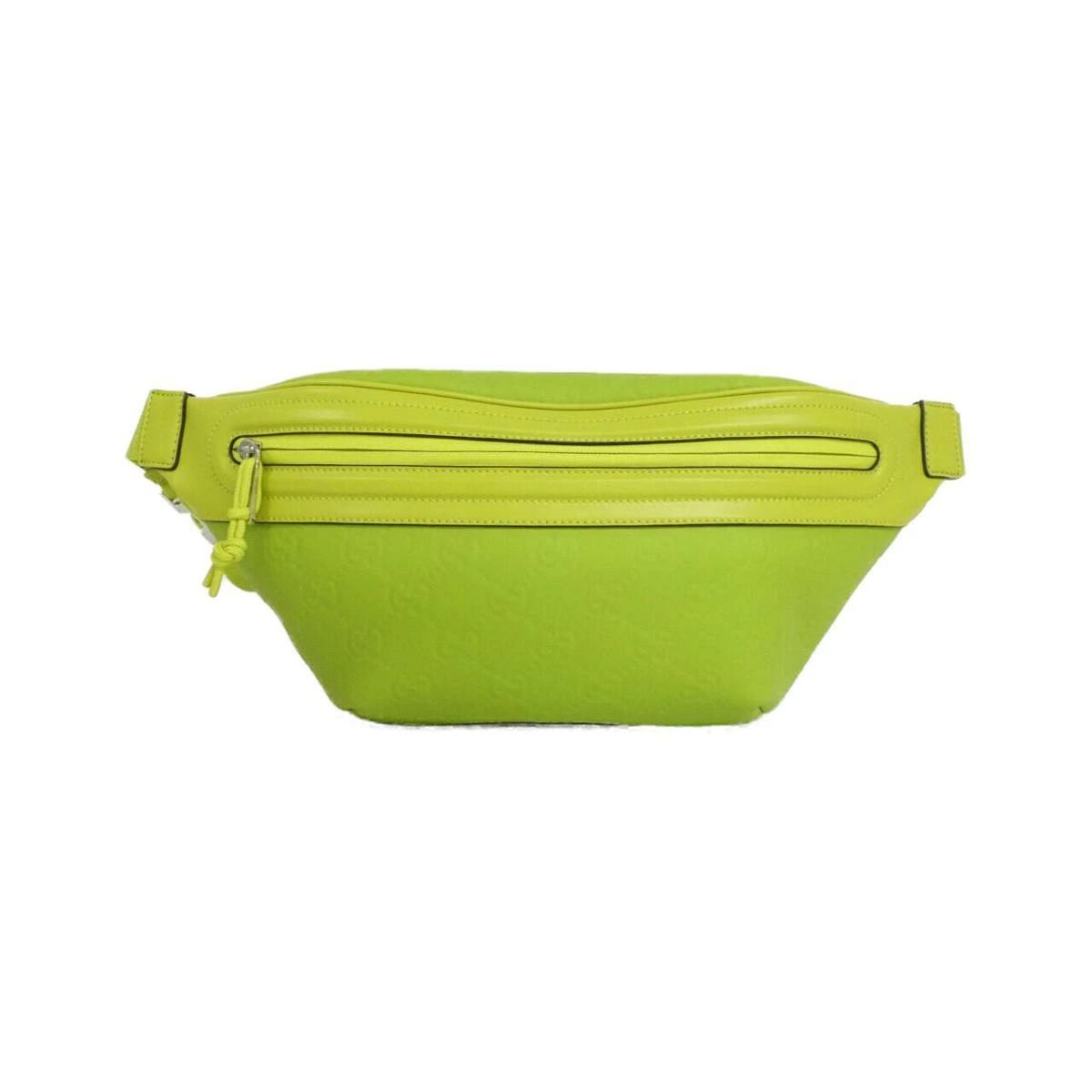 Gucci Neon Lime Gg Embossed Belt Bag Matte Rubber Green